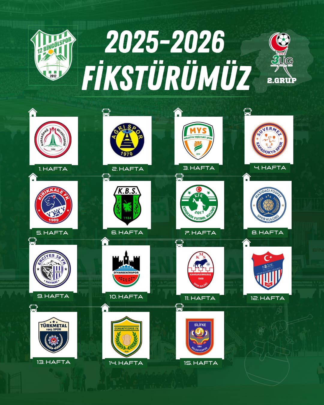 Bi̇ngölspor Maç Fi̇kstürü Belli̇ Oldu1