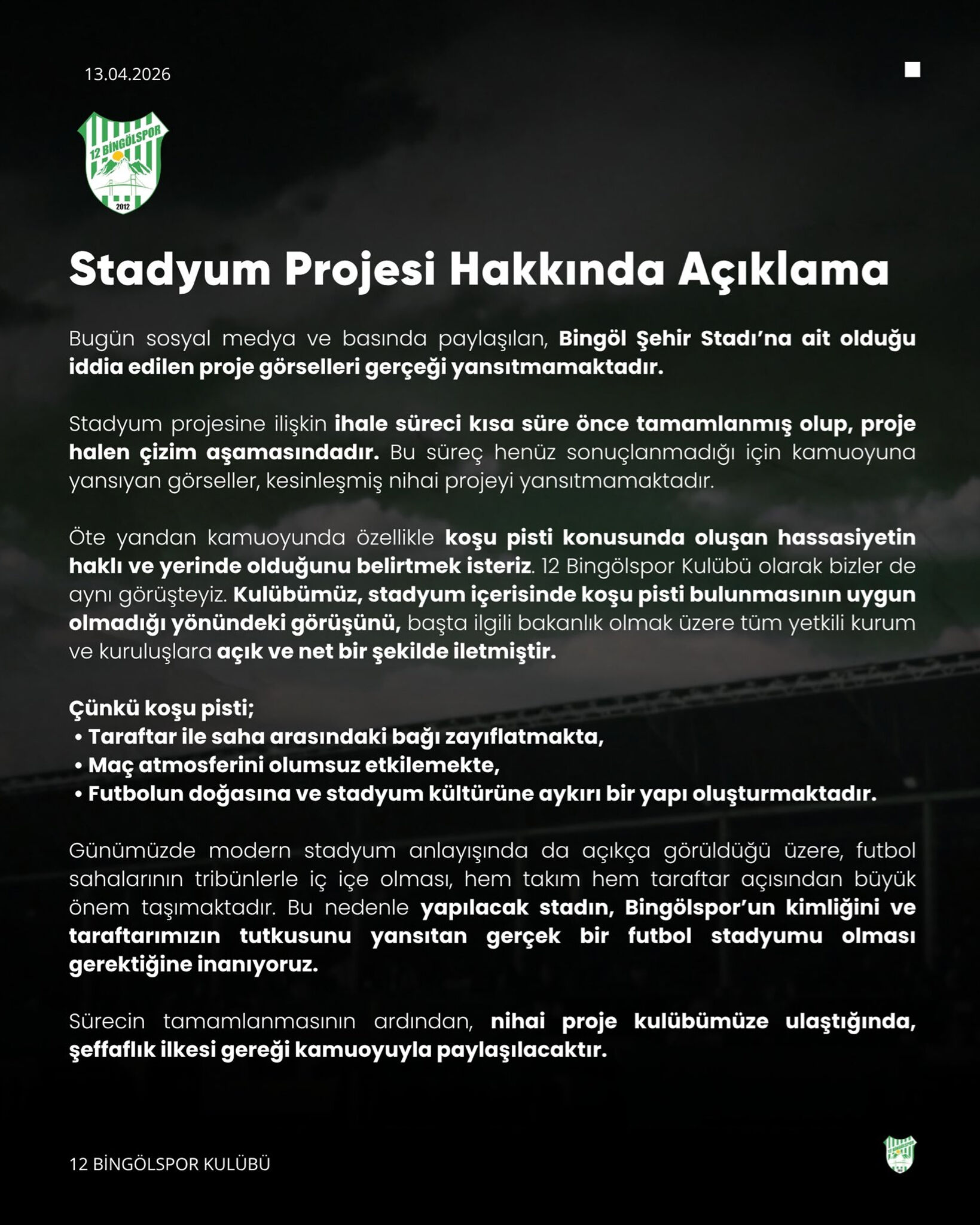 Stadyum Açıklaması