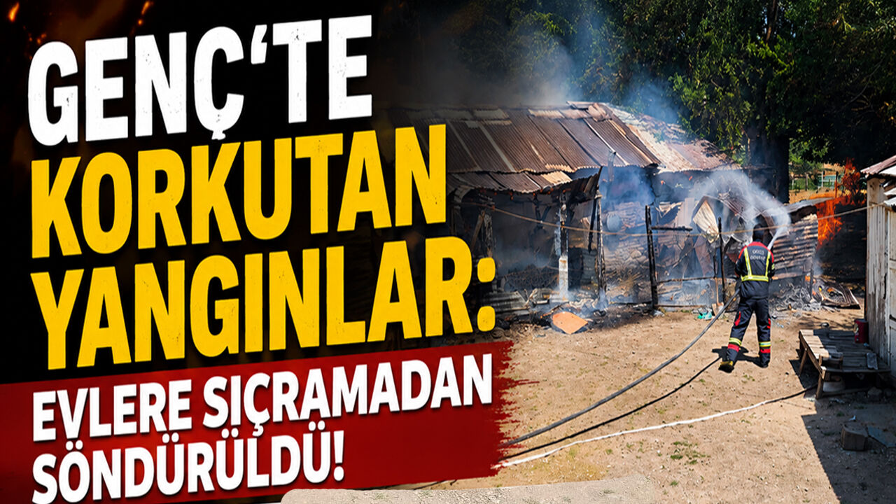 Genç'te Korkutan Yangınlar: Evlere Sıçramadan Söndürüldü!
