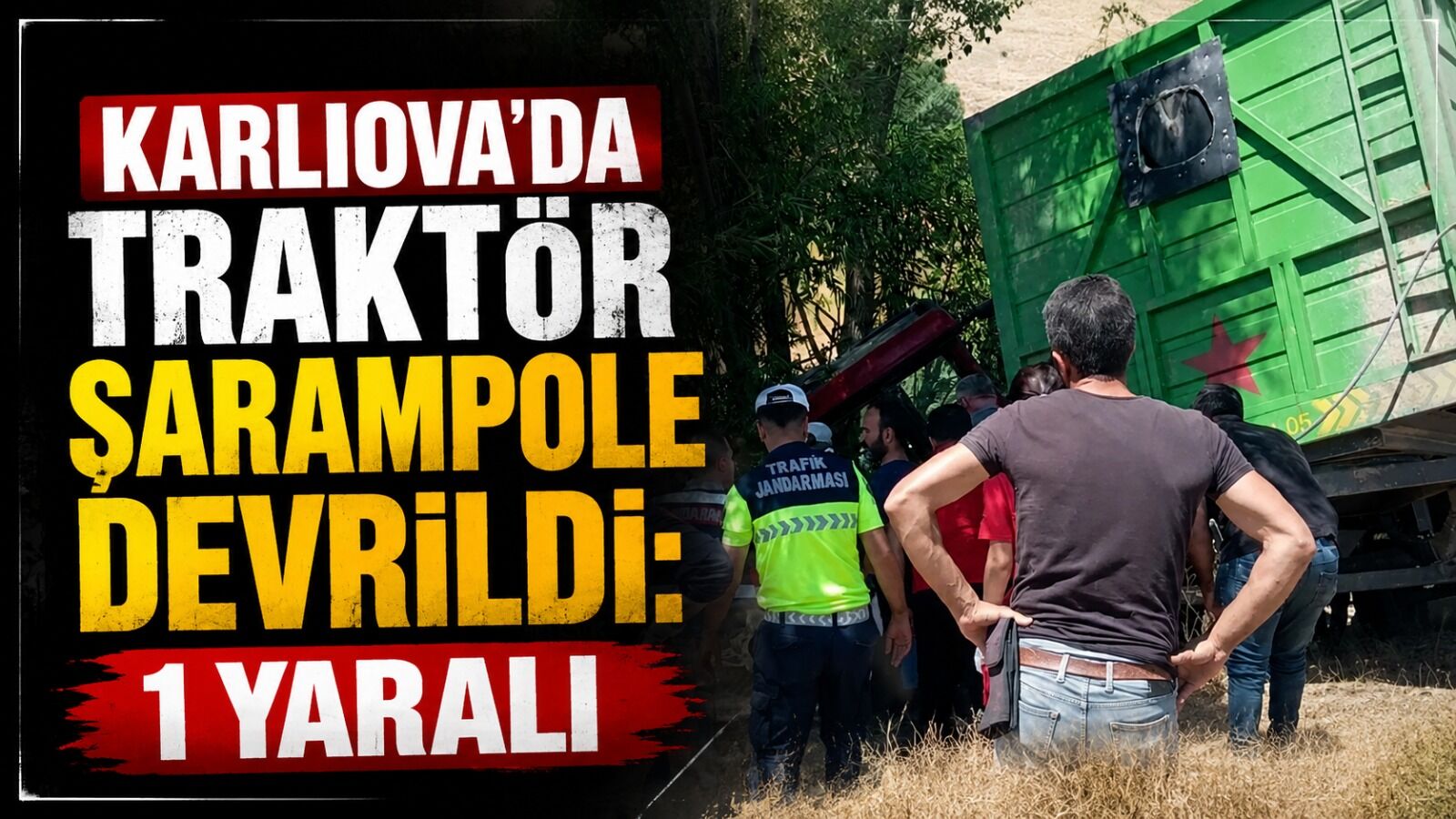 Karlıova’da Traktör Şarampole Devrildi: 1 Yaralı