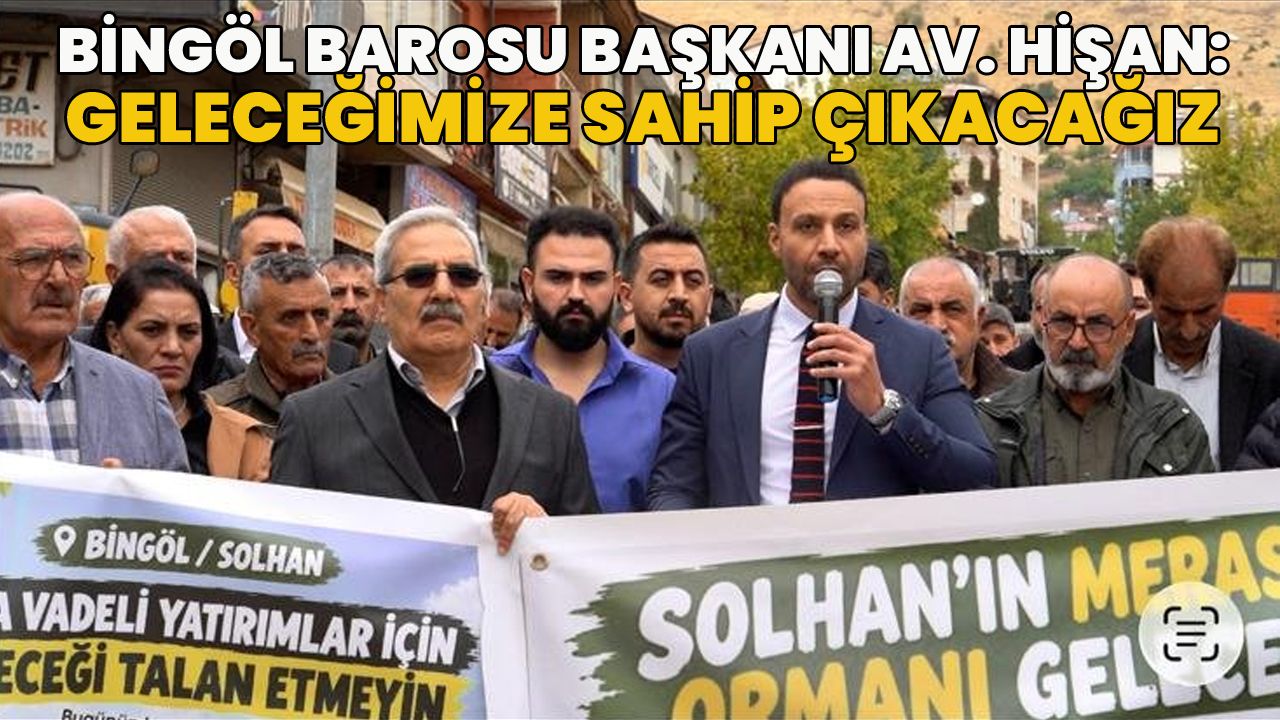 Bingöl Barosu’ndan Solhan Ekoloji Platformu’na Destek
