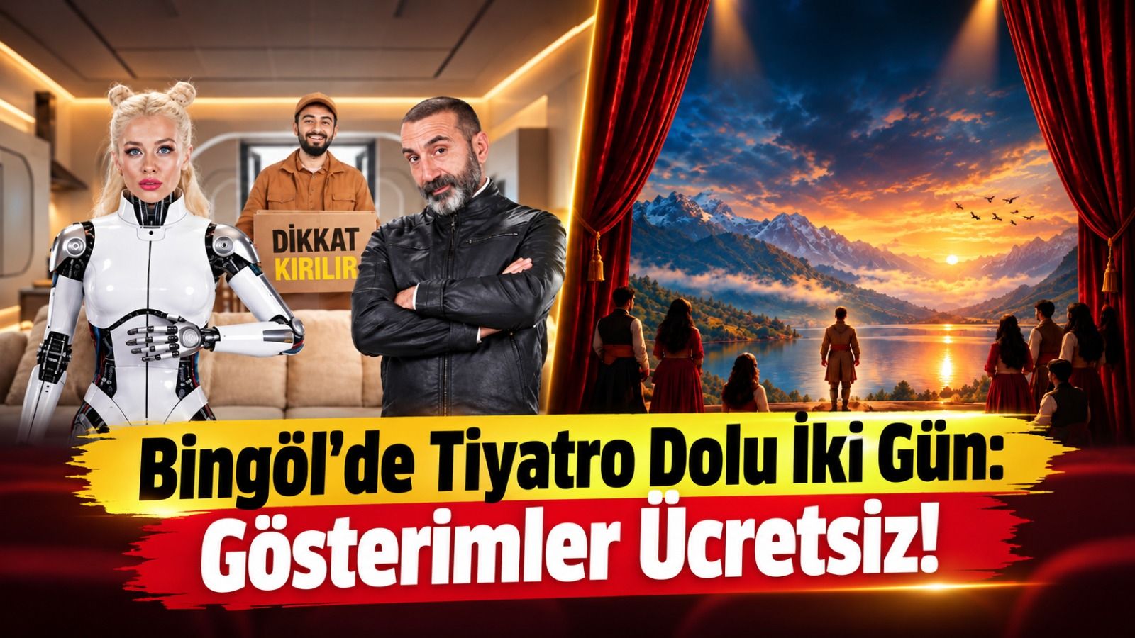 Bingöl’de Tiyatro Dolu İki Gün: Gösterimler Ücretsiz!