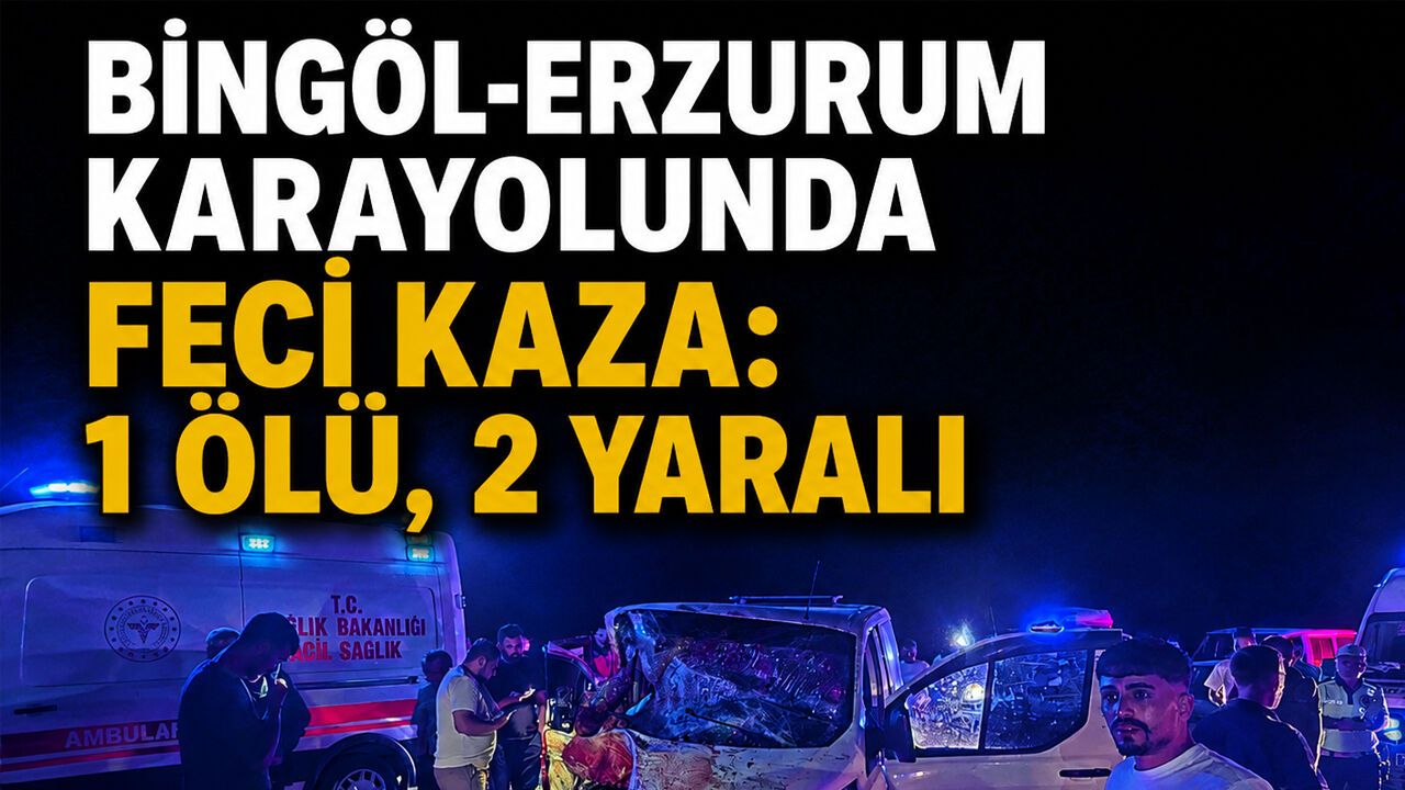 Bingöl-Erzurum Karayolunda Feci Kaza: 1 Ölü, 2 Yaralı