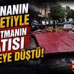 Bingöl'de Fırtına Çatı Uçurdu!
