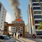 Çaydaçıra'daki Sitenin Çatısında Korkutan Yangın!