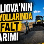 Karlıova'nın Köy Yollarında Asfalt Çalışması