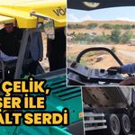 Vali Çelik, Finişer Kullanarak Asfalt Çalışmasına Katıldı
