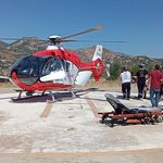Tunceli'de El Parmakları Kopan Yaralı için Ambulans Helikopter Havalandı