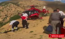 Helikopter ambulans imdadına yetişti