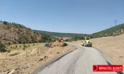 Çavuşlar'da asfalt çalışması