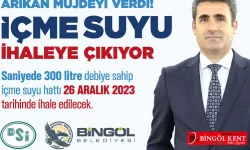 Bingöl'ün 30 yıllık suyunu karşılayacak!