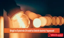 Bingöl ve İlçelerinde 29 Aralık’ta Elektrik Kesintisi Yaşanacak!