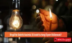 Bingöl’de Elektrik Kesintisi: 30 Aralık’ta Hangi İlçeler Etkilenecek?