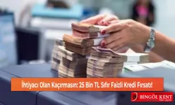 İhtiyacı Olan Kaçırmasın: 25 Bin TL Sıfır Faizli Kredi Fırsatı!