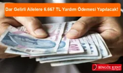 Dar Gelirli Ailelere 6667 TL Yardım Ödemesi Verilecek!