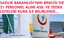 Bingöl'de Sağlık Bakanlığı Personel Alımı Kura Sonuçları!