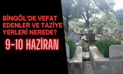 Bingöl’de Vefat Edenler ve Taziye Yerleri