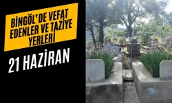 Bingöl’de Vefat Edenler ve Taziye Yerleri