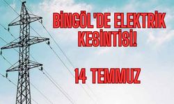 Bingöl’de 4 Noktaya Dikkat! 14 Temmuz'da Elektrikler Kesilecek!