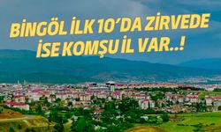 Bingöl İlk 10’da Zirvede İse Komşu İl Var…