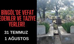 Bingöl’de Vefat Edenler Ve Taziye Yerleri!