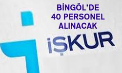 Bingöl'de İŞKUR 40 Personel Alacak