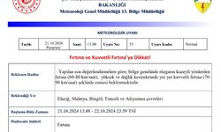 Bingöl ve Çevresine Kuvvetli Rüzgar Uyarısı