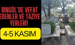 Bingöl’de Vefat Edenler Ve Taziye Yerleri!