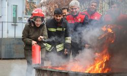 Genç'te 'Yangın ve Kurtarma Tatbikatı' Yapıldı