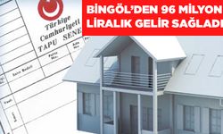 Bingöl'de 96 Milyon Gelir Sağladı