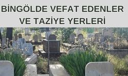 Bingöl’de Vefat Edenler Ve Taziye Yerleri