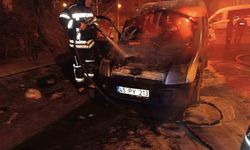 Erzurum’da Araç Alev Alev Yandı