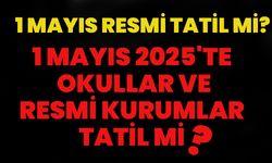 1 Mayıs Resmi Tatil mi? 1 Mayıs 2025'te Okullar Ve  Resmi  Kurumlar Tatil mi?