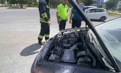 Erzincan’da Seyir Halindeki Araçta Yangın Çıktı