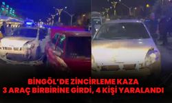 Bingöl’de Zincirleme Kaza: 3 Araç Birbirine Girdi, 4 Kişi Yaralandı