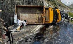 Hakkari Van Karayolunda Kamyonet Devrildi: 2 Yaralı