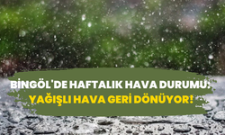 Bingöl'de Haftalık Hava Durumu: Yağışlı Hava Geri Dönüyor!