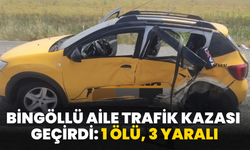 Bingöllü Aile Trafik Kazası Geçirdi: 1 Ölü, 3 Yaralı