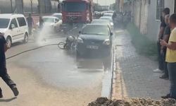 Park Halindeki Otomobilde Yangın Çıktı
