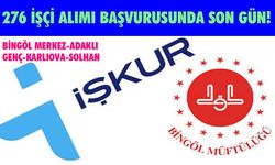 Bingöl'de 276 İşçi için Başvuruda Son Gün!