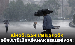 Bingöl Dahil 16 İlde Gök Gürültülü Sağanak Bekleniyor!
