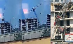 Şantiyede Vinç Devrildi