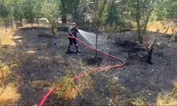 Elazığ’da Bahçede Çıkan Yangın Korkuttu
