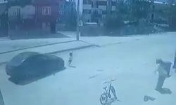 Caddeye Aniden Çıkan Çocuğa Otomobil Çarptı