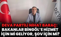 Deva Partili Nihat Baraç: Bakanlar Bingöl’e Hizmet İçin Mi Geliyor, Şov İçin Mi?