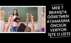 MEB 7 Branşta Öğretmen Atamasına Öncelik Veriyor: İşte O Liste