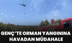 Genç’te Orman Yangınına Havadan Müdahale