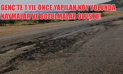 Bingöl’deki Yolda Meydana Gelen Kaymalar Tedirgin Ediyor