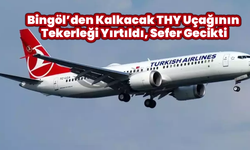 Bingöl’den Kalkacak THY Uçağının Tekerleği Yırtıldı, Sefer Gecikti
