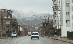 Yüksekova’da Dağlar Karla Kaplandı